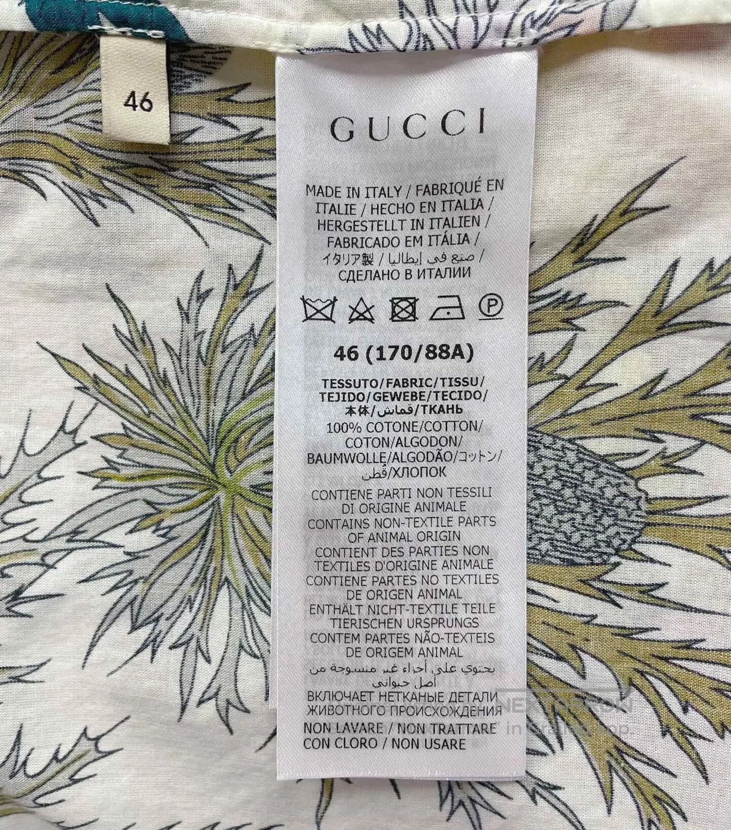 Gucci gucci floral short sleeve white shirt. Size US L / EU 52-54 / 3 - 6 Thumbnail