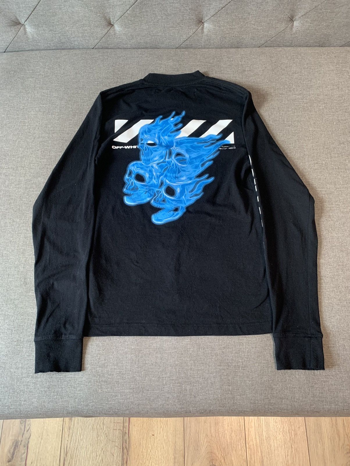 Off-White × Virgil Abloh Off White Skulls Graphic Black Long Sleeve Tee Virgil Abloh Size US XS / EU 42 / 0 - 1 Thumbnail