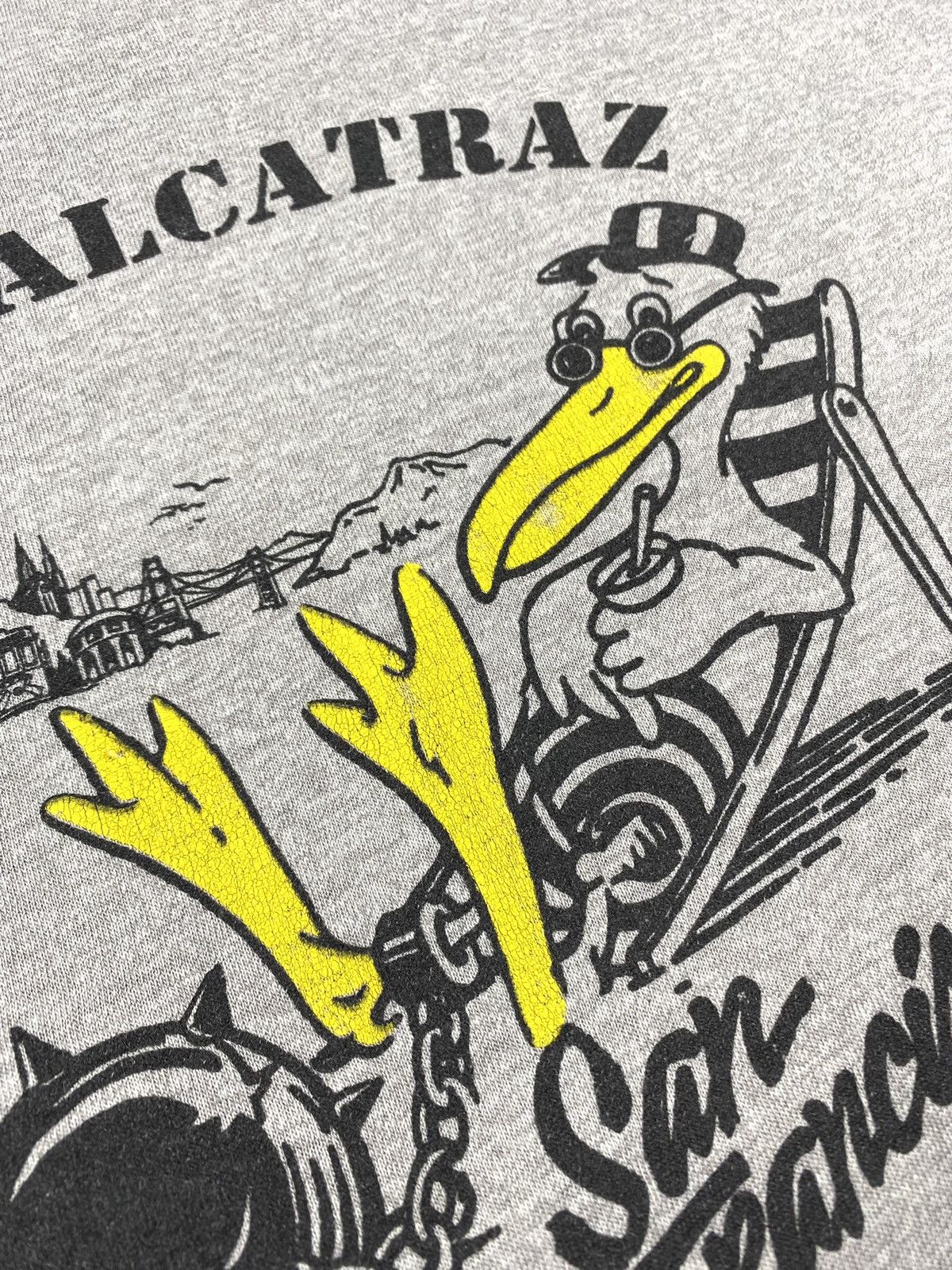 Vintage Rare! 1990's Vintage Alcatraz T Shirt Single Stitch Movie Size US L / EU 52-54 / 3 - 4 Thumbnail