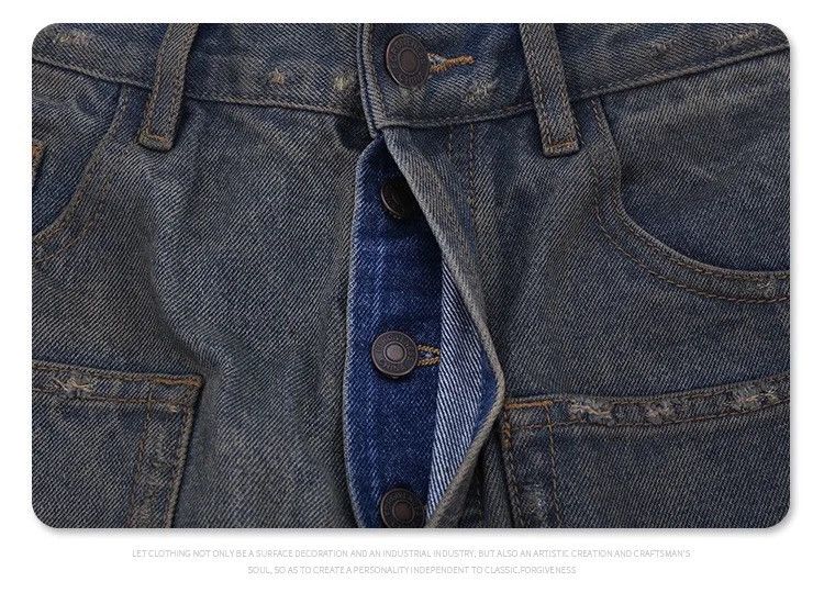 Japanese Brand × Vintage Ripped jeans reverse pocket Size US 33 - 6 Thumbnail