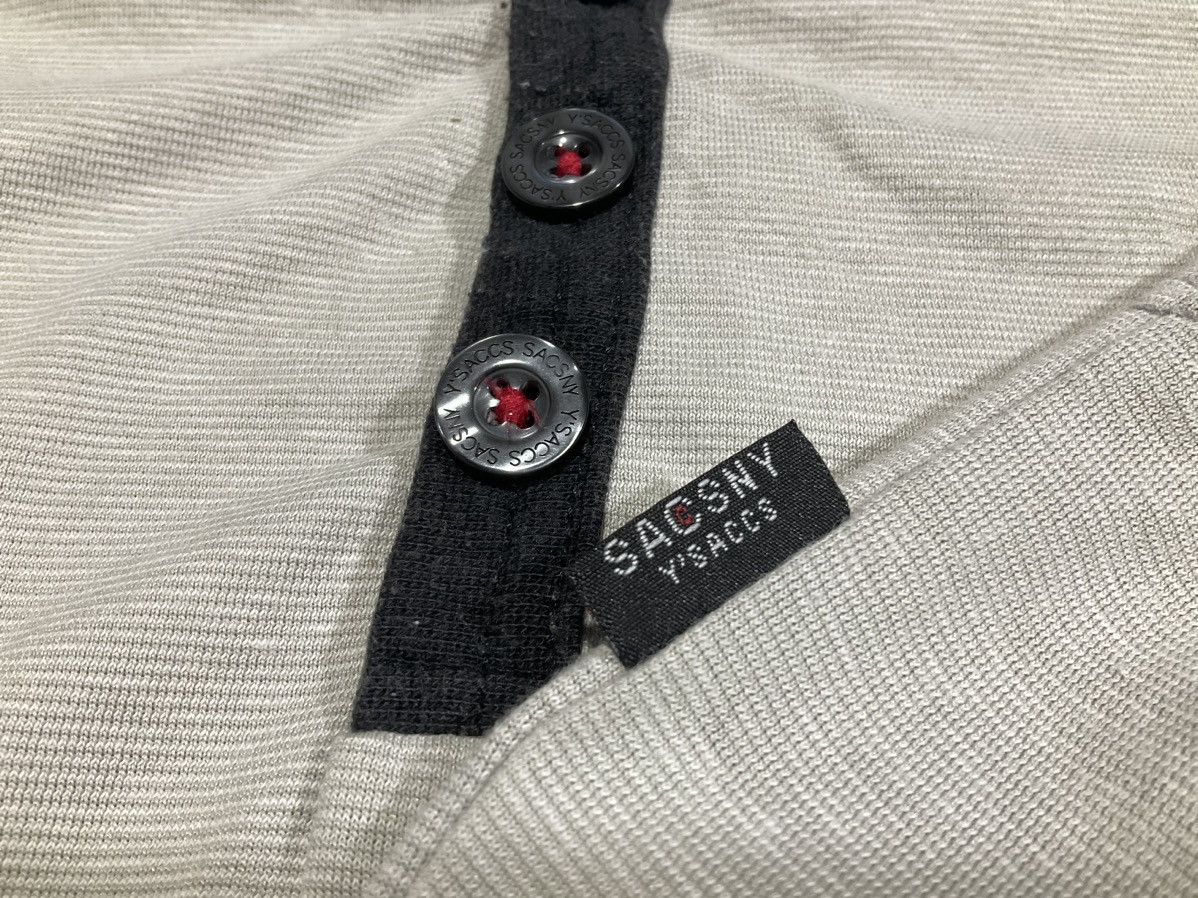 Y's × Yohji Yamamoto 🔥Vintage Sacsny Y’saccs Yohji Yamamoto Henley Shirt Size US L / EU 52-54 / 3 - 4 Thumbnail
