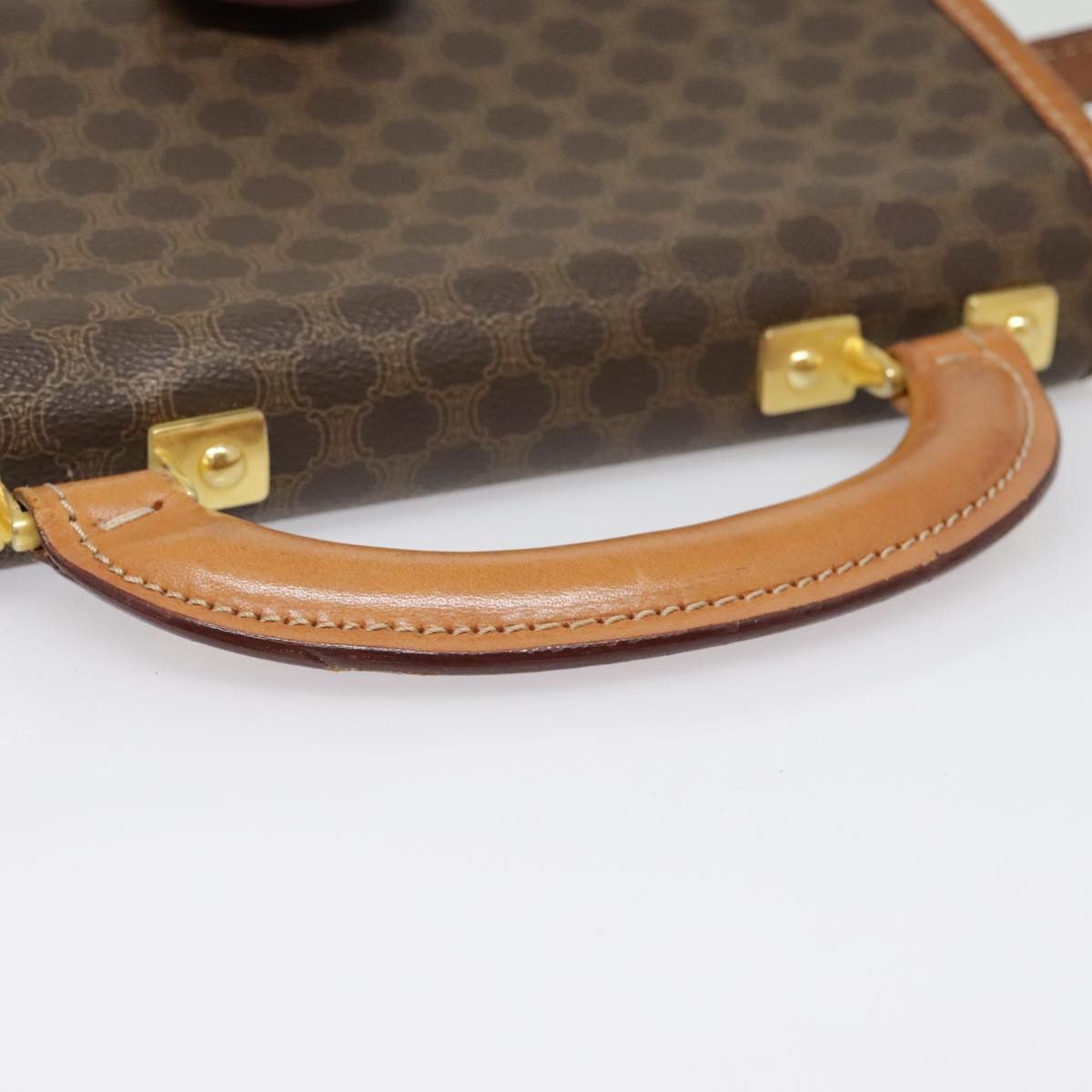 Celine CELINE Macadam Canvas Shoulder Bag Pvc Leather Brown Gold Size ONE SIZE - 7 Thumbnail