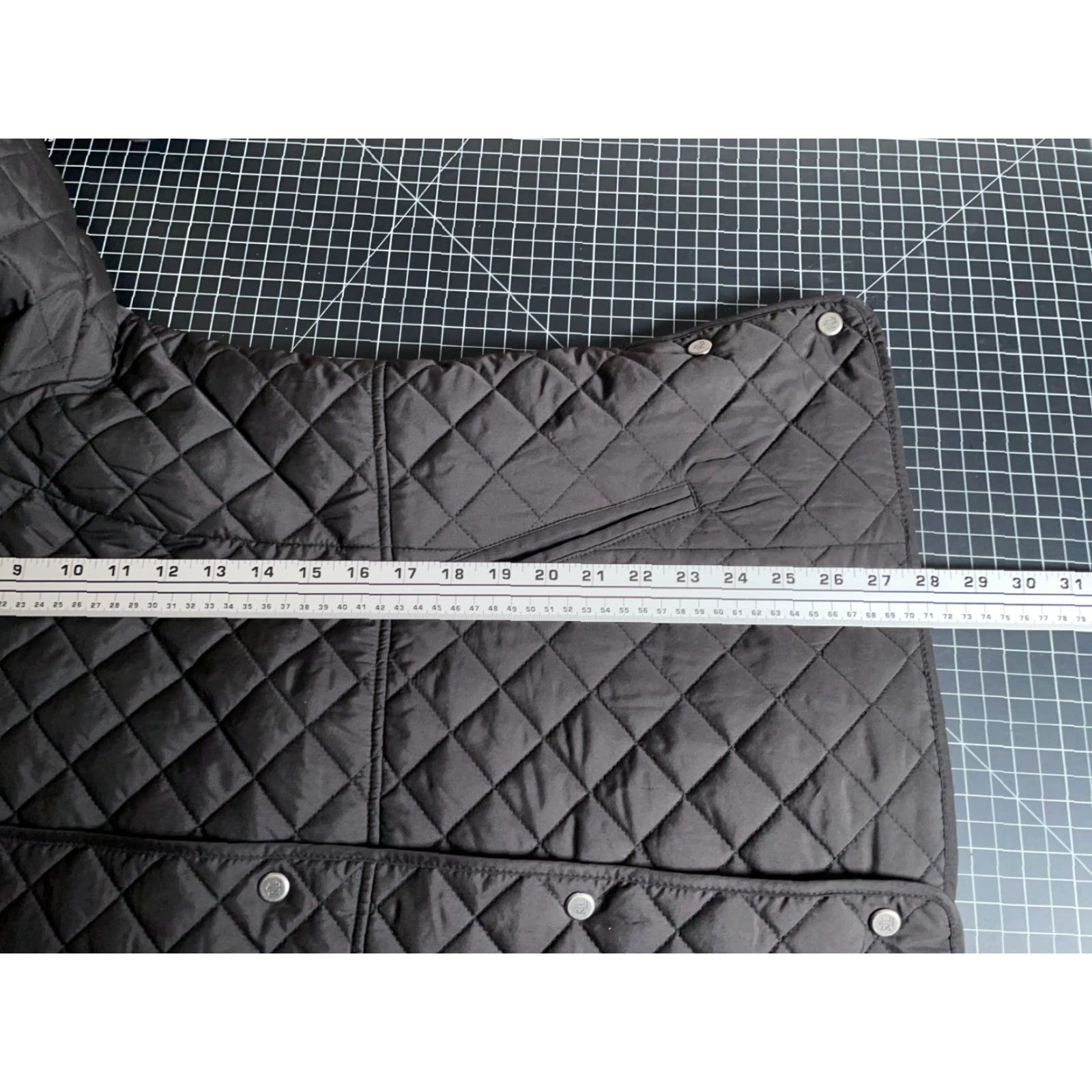 Ralph Lauren Lauren Ralph Lauren Quilted Hunting Jacket Women's XL Black Snap Collar Tear - 90s Army Style, Pockets, Regular Fit, Polyester Size XL / US 12-14 / IT 48-50 - 6 Thumbnail