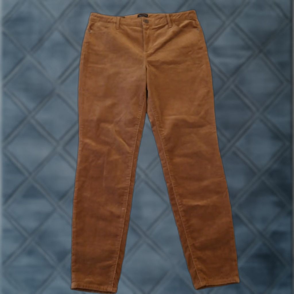 Talbots Talbots Corduroy Jegging Pants Womens Size 10 Brown Tapered 32x28 High Rise Jeans Pants Jegging Size 32" / US 10 / IT 46 - 1 Thumbnail