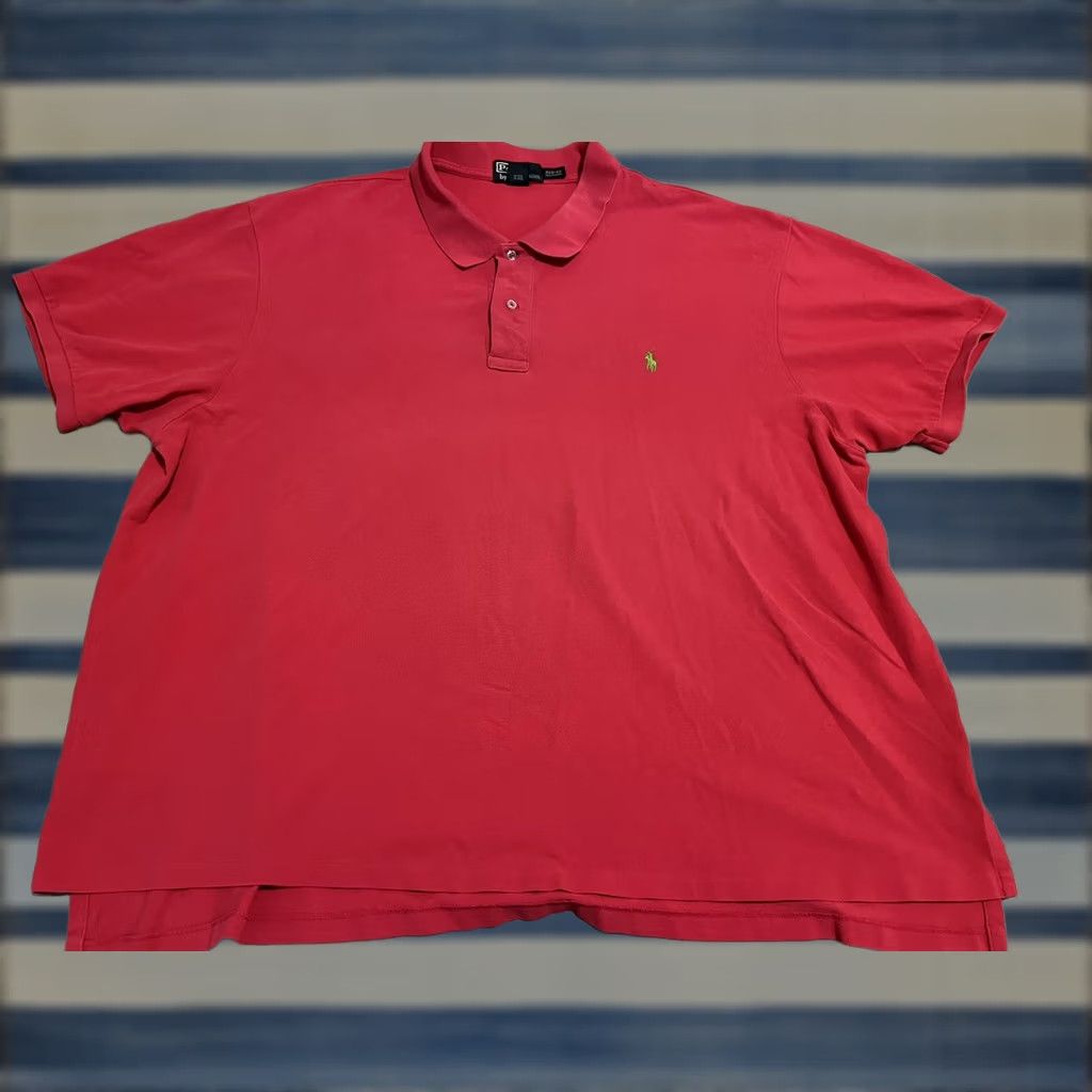Polo Ralph Lauren Polo Ralph Lauren Pink Pony Short Sleeve Shirt Big 4X Mens Pink Polo Shirt 4XB Mens (Big & Tall) Size US XXL / EU 58 / 5 - 1 Thumbnail