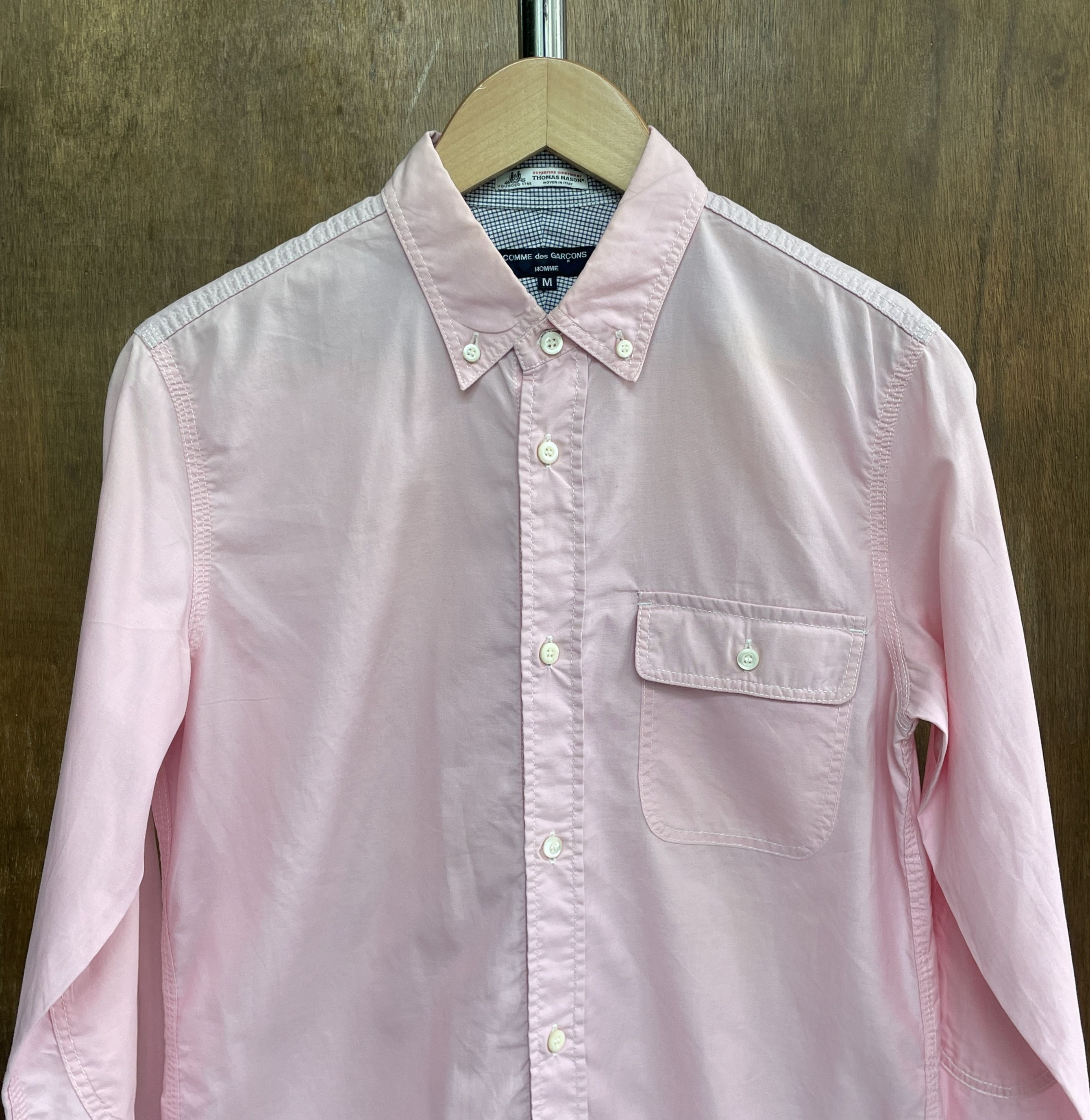 Comme des Garcons CDGH Light Pink Shirt with Thomas Mason Fabric Size US M / EU 48-50 / 2 - 2 Thumbnail