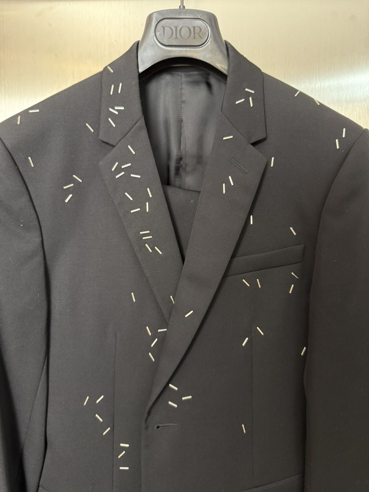 Dior Dior SS18 staple embrodery blazer suit Size 44R - 3 Thumbnail