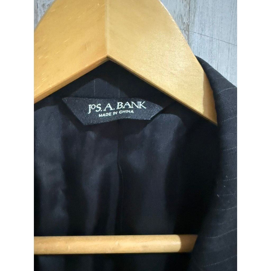 Jos. A. Bank Jos. A. Bank Men's Black Pinstripe Wool Suit Jacket Size 42L Size 42L - 5 Thumbnail