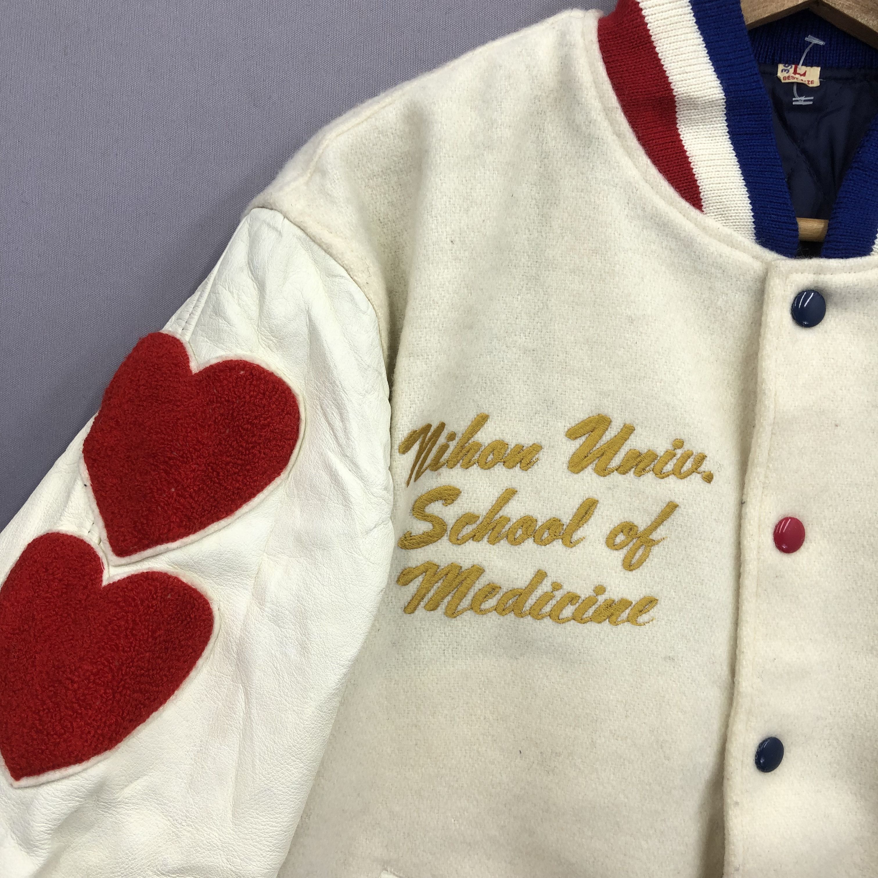 Vintage 80s Japanese Nihon University Medicine Varsity Wool Jacket Size US M / EU 48-50 / 2 - 7 Thumbnail
