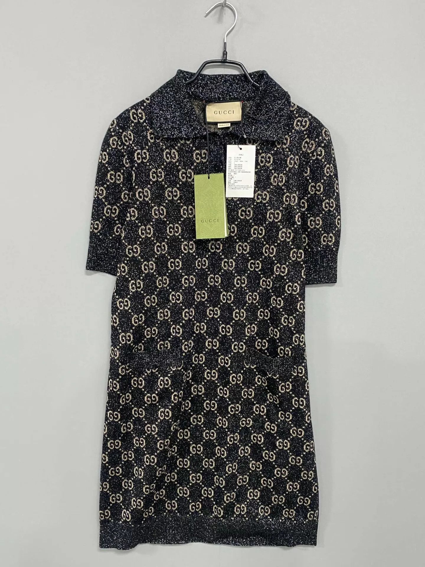 Gucci GUCCI Silver-Threaded GG All-Over Print Knit Dress S Size S / US 4 / IT 40 - 1 Thumbnail