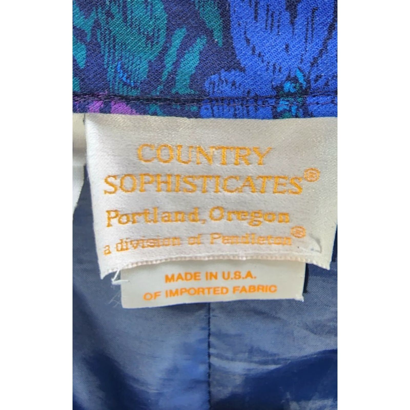 Vintage Vtg Country Sophisticates Skirt Womens Midi Floral Blue Pockets Sz 12 Wool Rayon Button Vintage Yes Confidently Styled Size 34" / US 12 / IT 48 - 3 Thumbnail