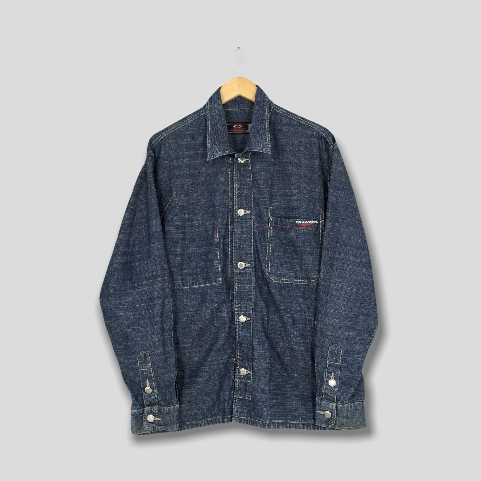 Vintage Vintage Transer Denim Workwear Union Made Jacket Medium Size US M / EU 48-50 / 2 - 1 Thumbnail