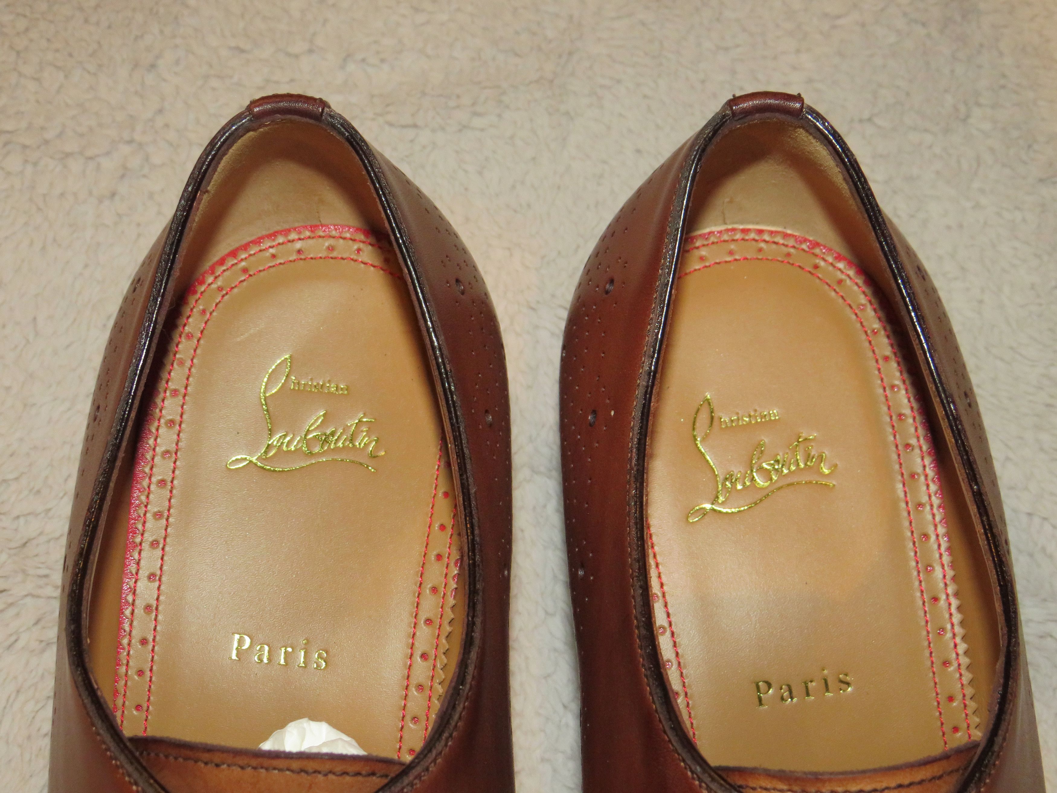 Christian Louboutin Corteobello Havane Medallion Red Bottom Oxford US 13 NWB Size US 13 / EU 46 - 12 Thumbnail