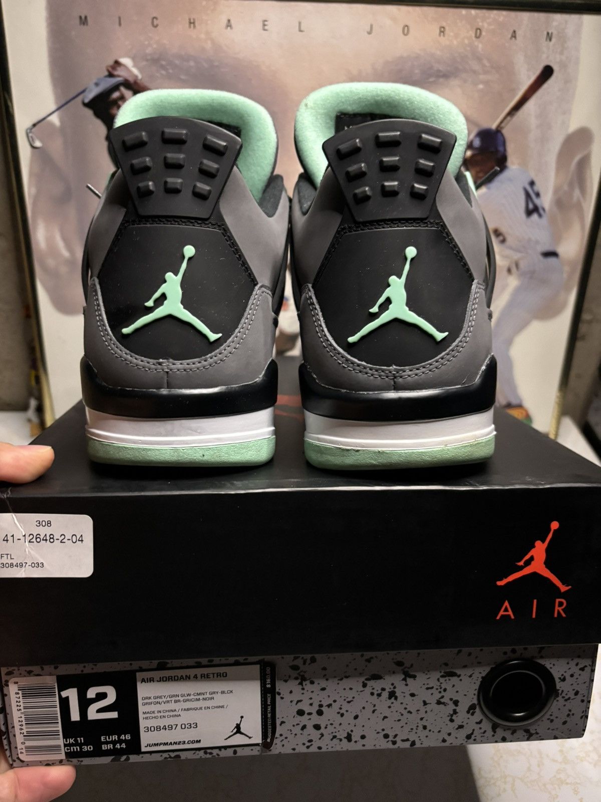Jordan Brand Jordan Retro 4 ‘green glow’ Size US 12 / EU 45 - 7 Thumbnail