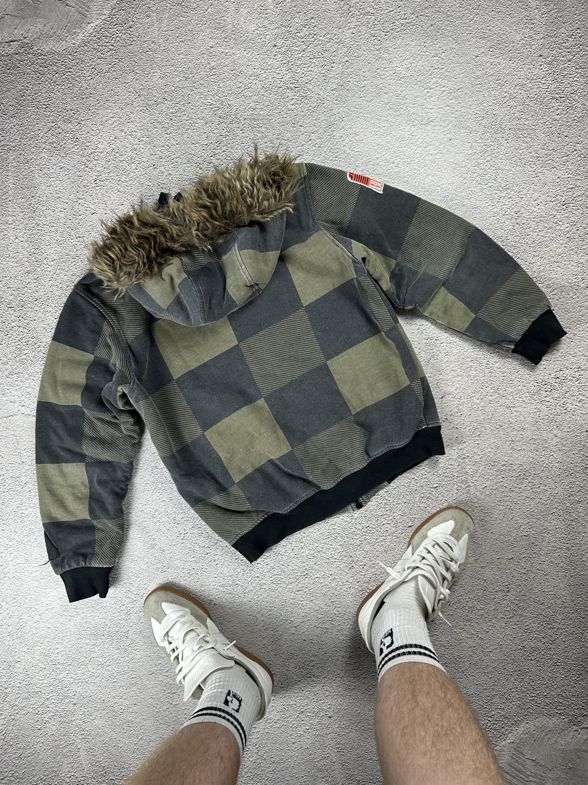 Other VTG Fur Fuzzy Faux Bomber Jacket Japan Y2K Hype Style Size US M / EU 48-50 / 2 - 2 Thumbnail