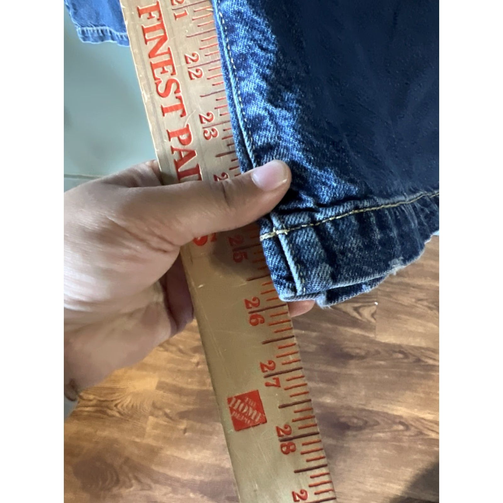 Vintage Lane Bryant Jeans Blue Wide-Leg 18P Plus Size Womens Size 40" / US 18 - 3 Thumbnail