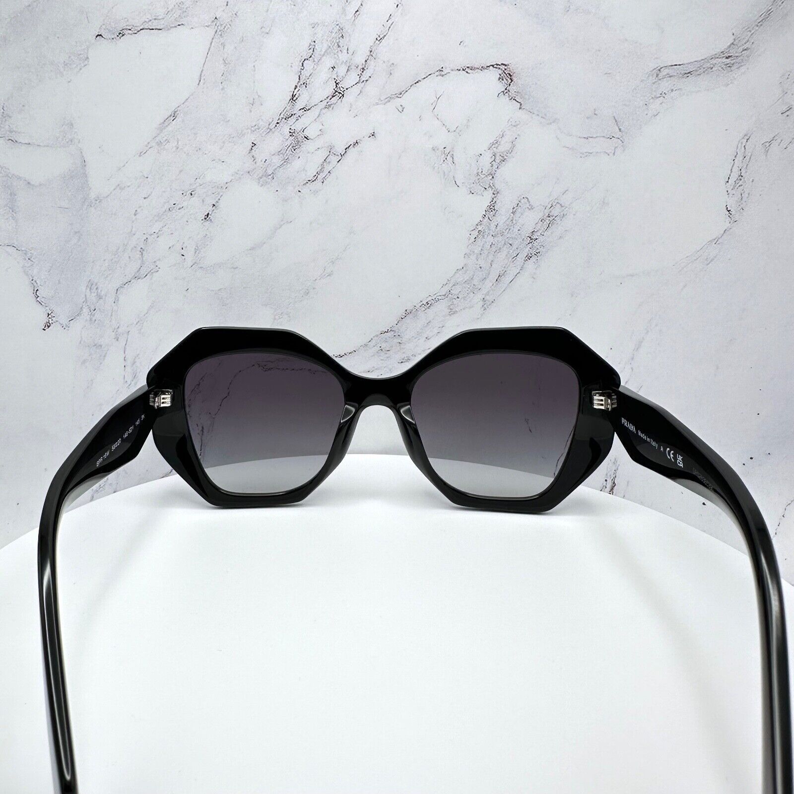 Prada New Prada Sunglasses Black Symbole Logo Square Geometric Size ONE SIZE - 12 Thumbnail