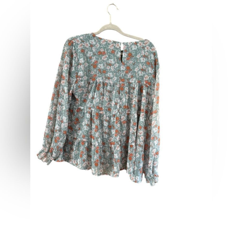 Shein NWOT shein size XL fits a large green and orange long sleeve Size XL / US 12-14 / IT 48-50 - 4 Thumbnail