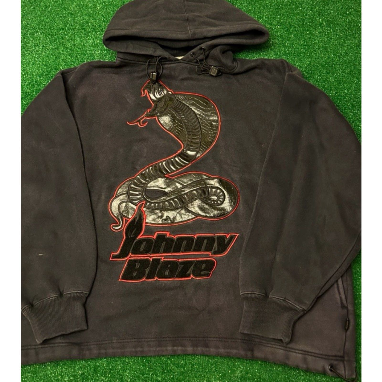 Vintage VINTAGE Johnny Blaze Hoodie Mens XL Black 90s Y2K Hip Hop Snake Cobra Jacket Size US XL / EU 56 / 4 - 3 Thumbnail