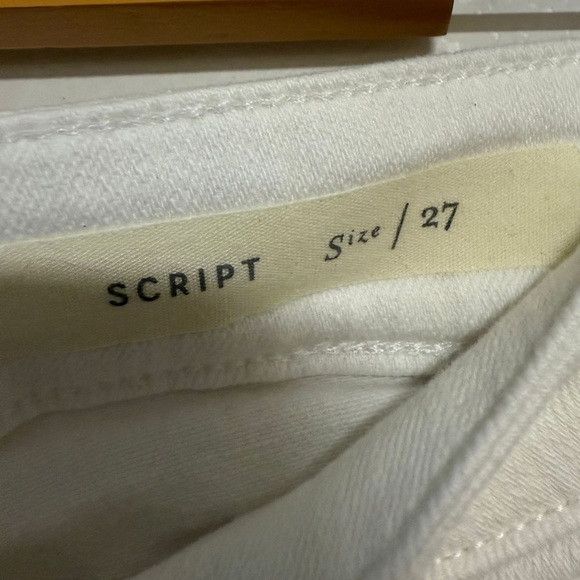 Other Pilcro and the Letterpress Script Skinny Jeans White Size 27 Size 27" / US 4 / IT 40 - 5 Thumbnail