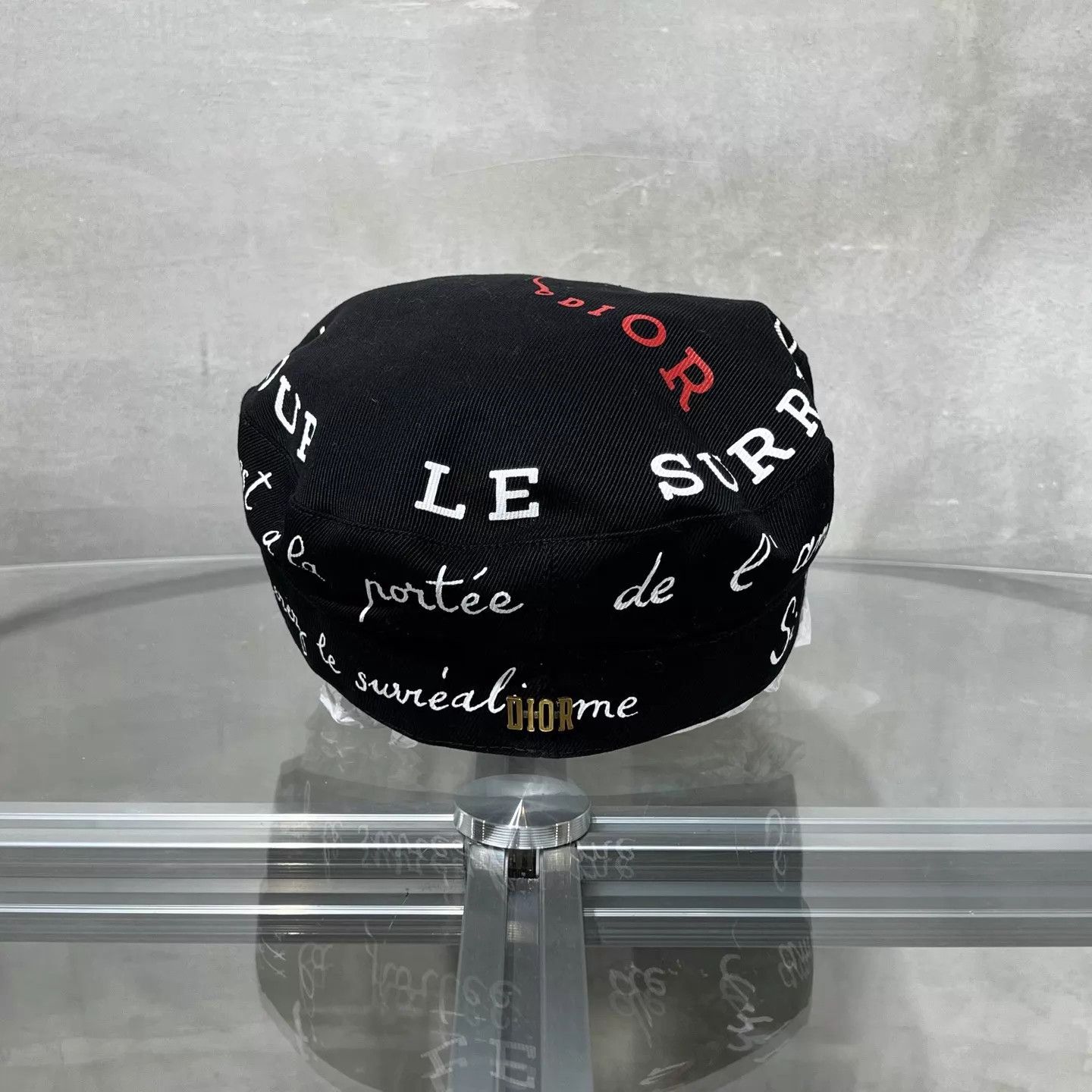 Dior DIOR Graffiti Runway Black Beret New Size ONE SIZE - 4 Thumbnail