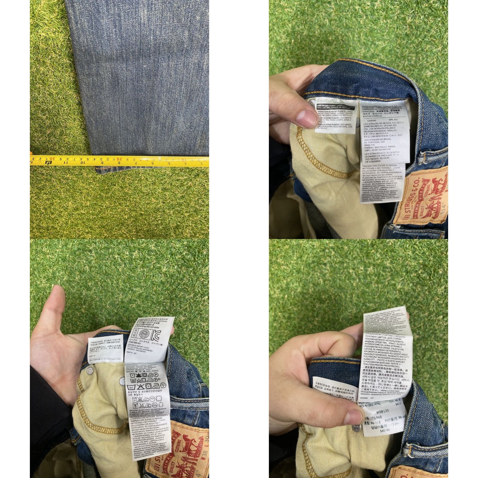 Levi's VINTAGE Levis 514 Jeans Mens 38x30 Slim Straight Whiskered Fade Dark Wash Casual Size US 38 / EU 54 - 8 Thumbnail