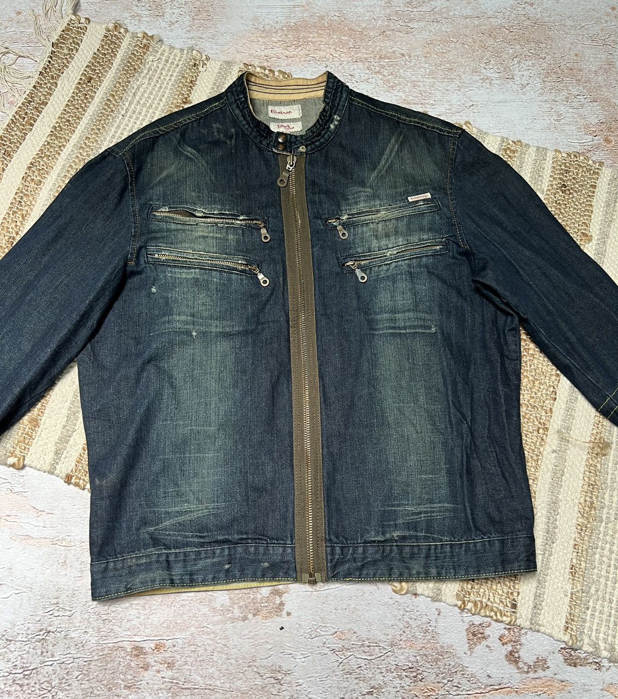 Firetrap × Japanese Brand Firetrap vintage racing denim zip jacket Size US L / EU 52-54 / 3 - 4 Thumbnail