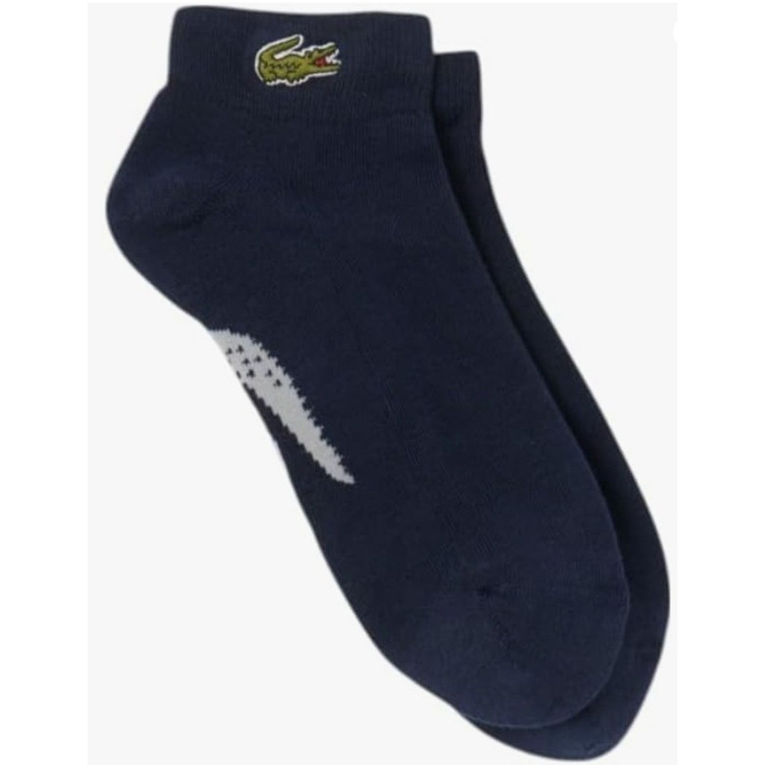 Lacoste Lacoste Unisex Short Cotton Sport Socks x 3 Navy 13-16 XL Size ONE SIZE - 2 Thumbnail