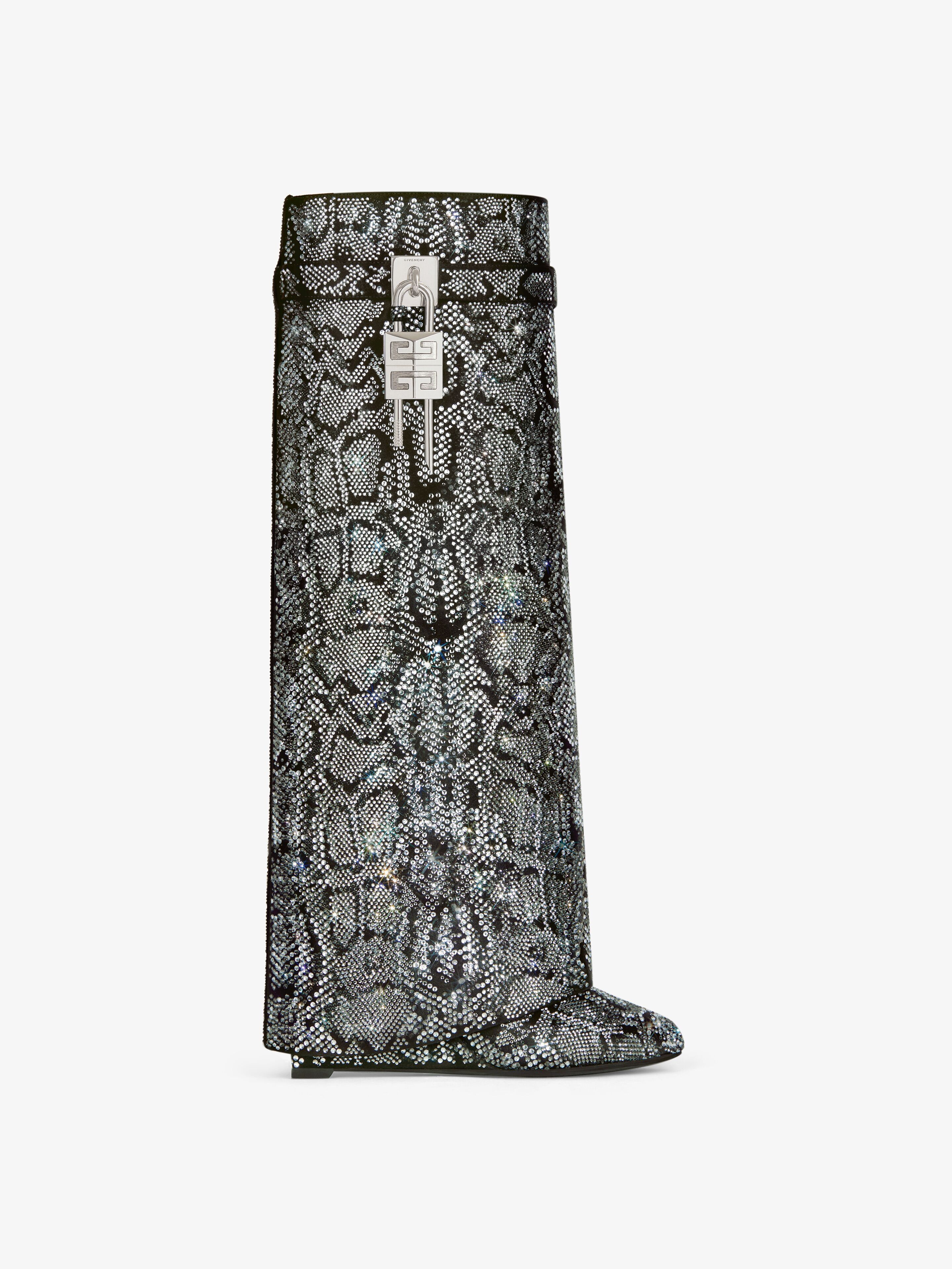 Givenchy o1srvl11e0525 Shark Lock Pant Boots 90mm in Grey/Natural Size US 7 / IT 37 - 1 Thumbnail
