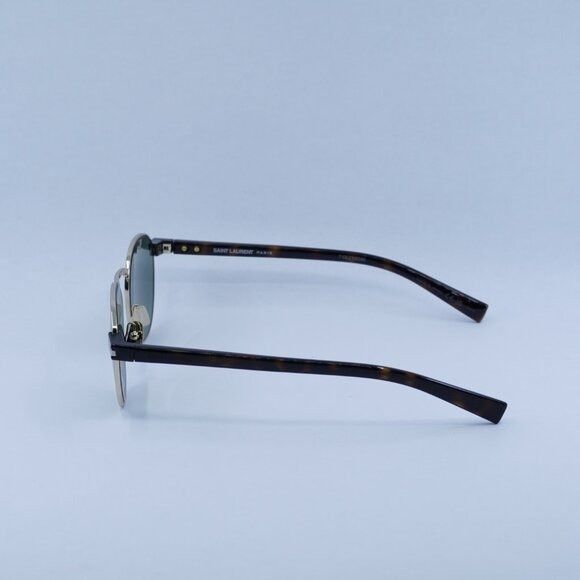 Saint Laurent Paris Saint Laurent SL707 002 Sunglasses Gold/Havana Round Frame Size ONE SIZE - 9 Thumbnail