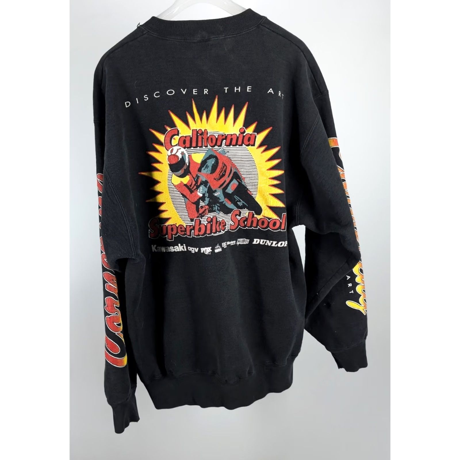 Vintage VINTAGE California Superbike School Sweatshirt XL Black Crewneck Long Sleeve Nintendo? Size US XL / EU 56 / 4 - 3 Thumbnail