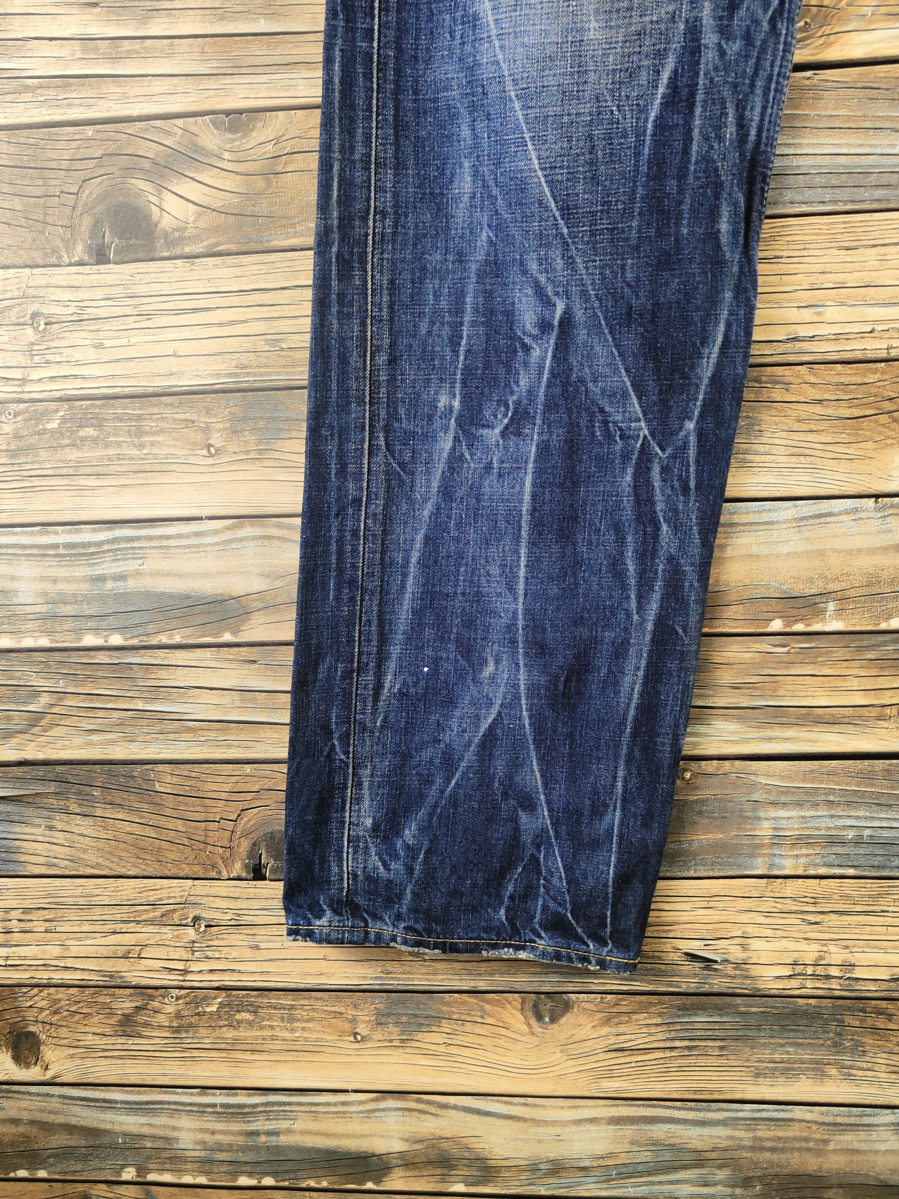 Levi's 503 Levi's Dark Blue Distressed Ripped Jeans #S2821 Size US 32 / EU 48 - 4 Thumbnail