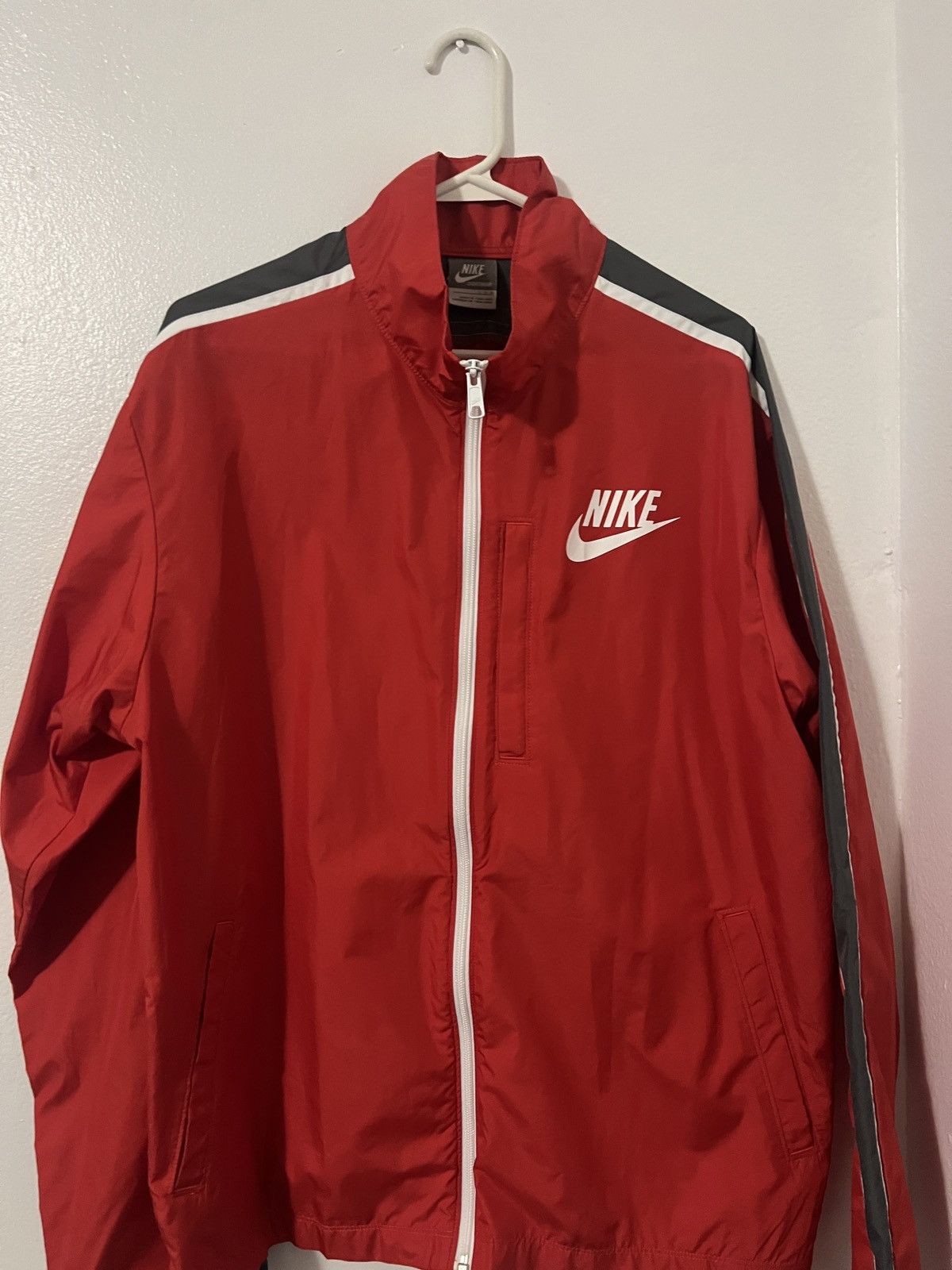 Nike Red Nike Windbreaker Size US L / EU 52-54 / 3 - 1 Thumbnail