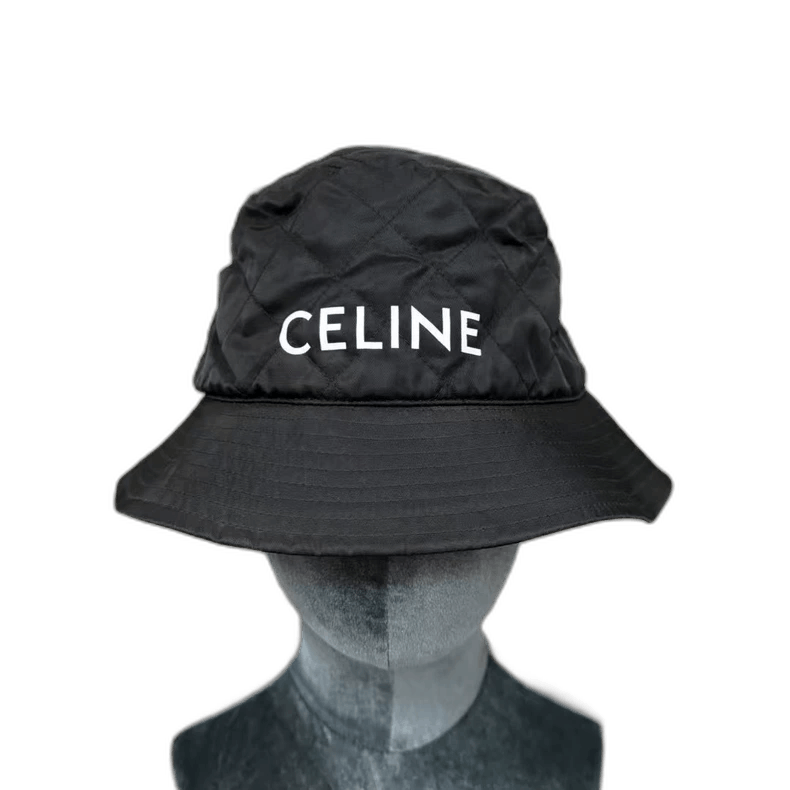 Celine Celine Black Bucket Hat with Logo Size ONE SIZE - 1 Thumbnail