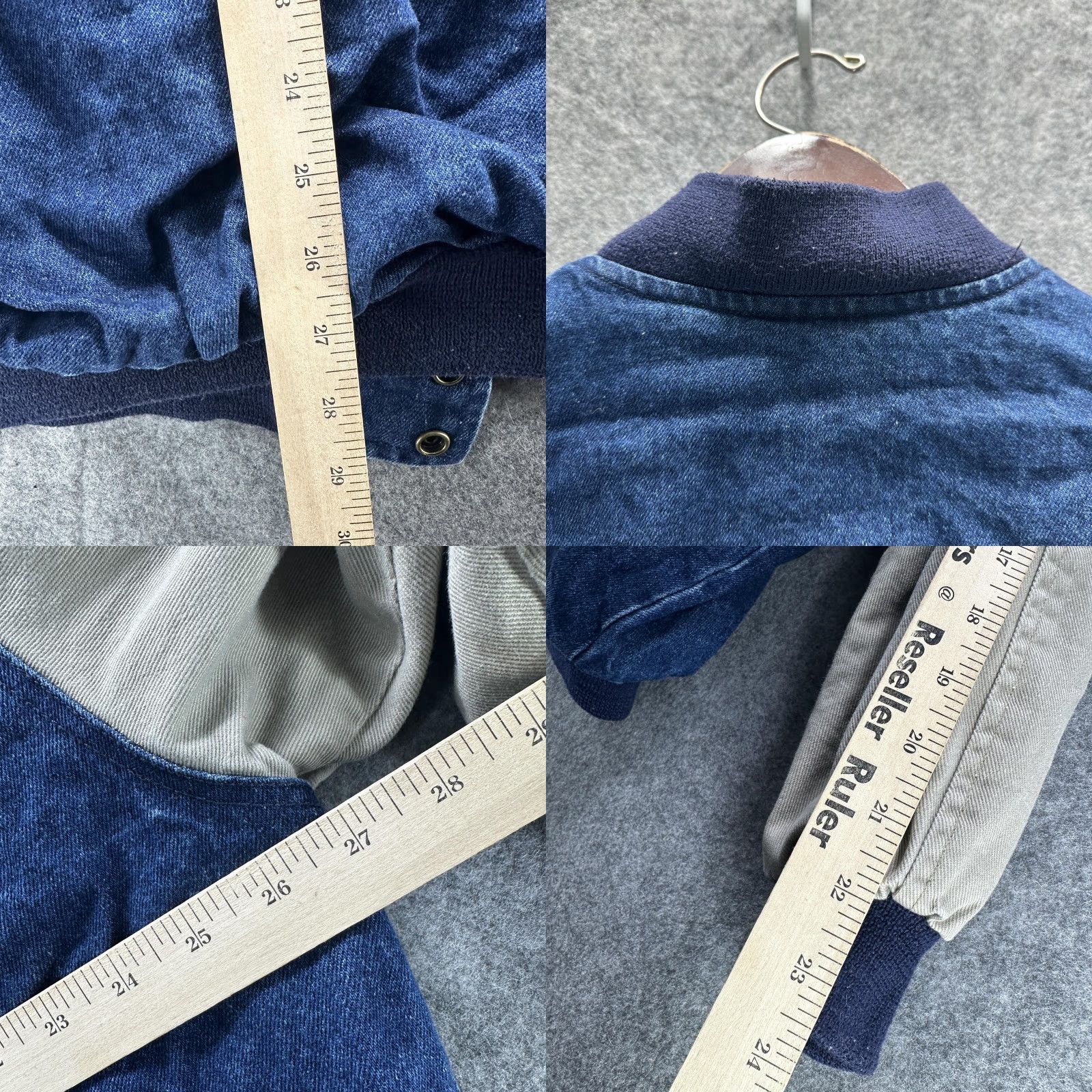 Vintage VINTAGE Blue Ridge Captain Morgan Jacket Mens L Blue Denim Varsity Jacket Cotton Lined Embroidered Logo 90s Casual Size US L / EU 52-54 / 3 - 11 Thumbnail