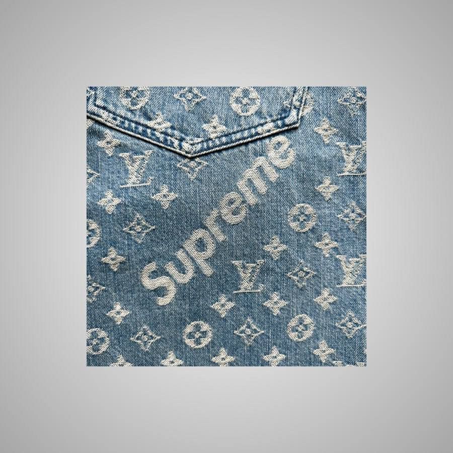 Louis Vuitton LOUIS VUITTON SUPREME BLUE MONOGRAM JEANS Size US 32 / EU 48 - 3 Thumbnail