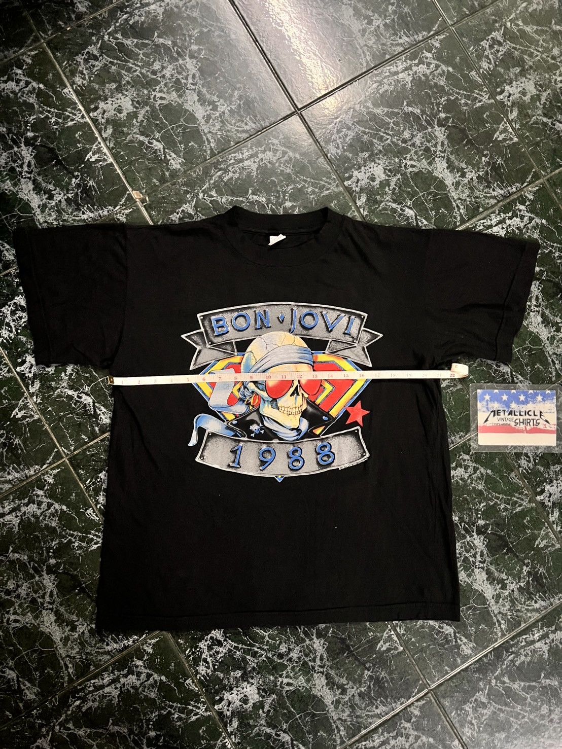 Band Tees × Bon Jovi × Vintage Vintage : Bon Jovi (We're Back Kickin' Ass 1988) Size US L / EU 52-54 / 3 - 4 Thumbnail