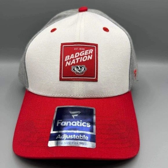 Other Wisconsin Badgers Hat Embroidered Fanatics Strap Back Cotton Size ONE SIZE - 1 Thumbnail