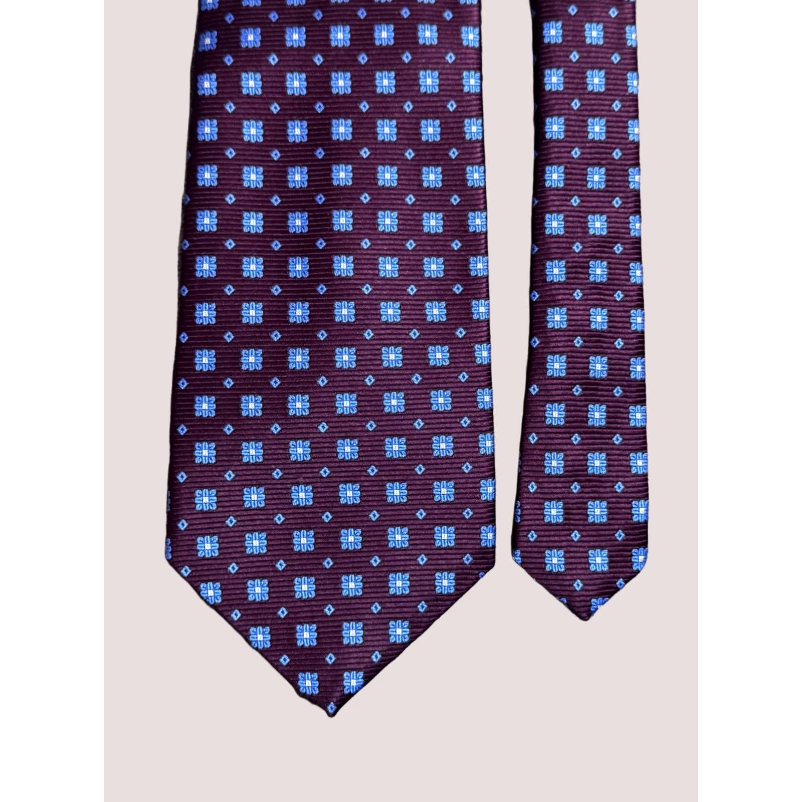 Brooks Brothers Brooks Brothers MINT Maroon Blue Mens Silk Necktie Tie Ascot - Mens Silk Neck Tie Brooks Brothers Size ONE SIZE - 1 Thumbnail