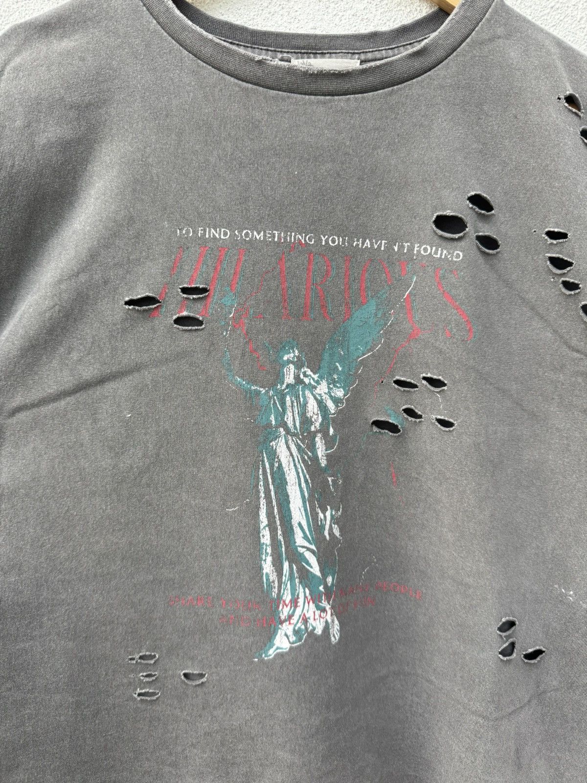 If Six Was Nine Distressed 2000s Mary on Cross Punk Japanese Brand Size US XXL / EU 58 / 5 - 2 Thumbnail