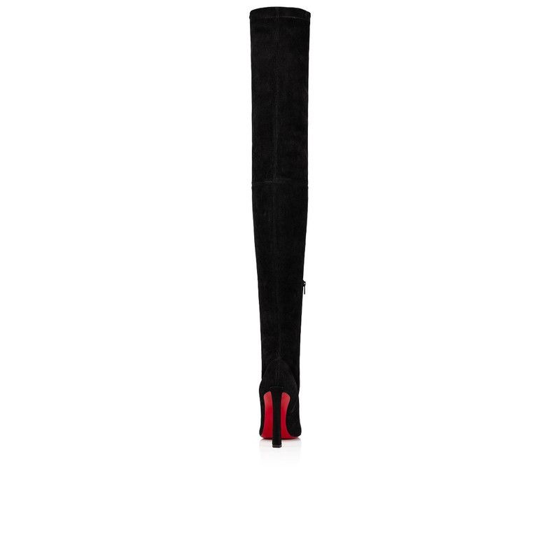 Christian Louboutin os11x0526 Condora Botta Alta 100mm Boots in Black Size US 7 / IT 37 - 3 Thumbnail