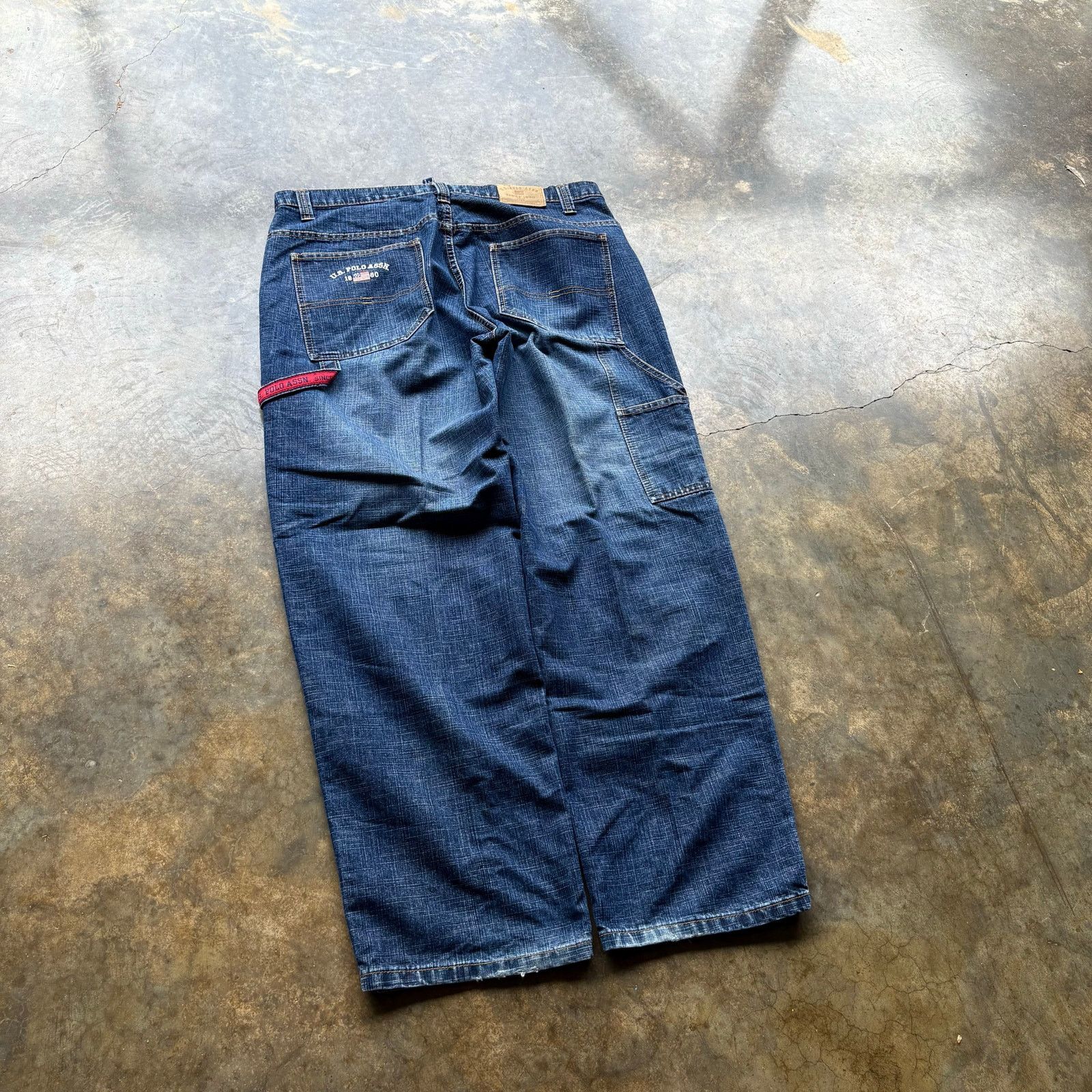 Polo Ralph Lauren Crazy Vintage Baggy Y2K Embroidered Polo Jeans Size US 38 / EU 54 - 2 Thumbnail