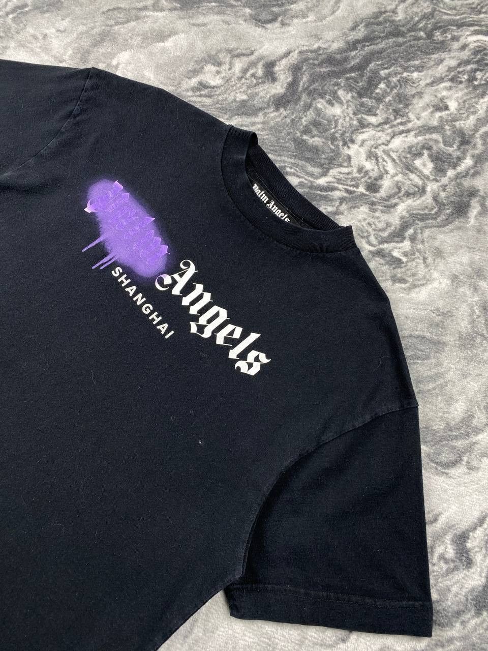 Palm Angels Palm Angels London Sprayed Logo T-shirt Men Size M Black Size US M / EU 48-50 / 2 - 6 Thumbnail