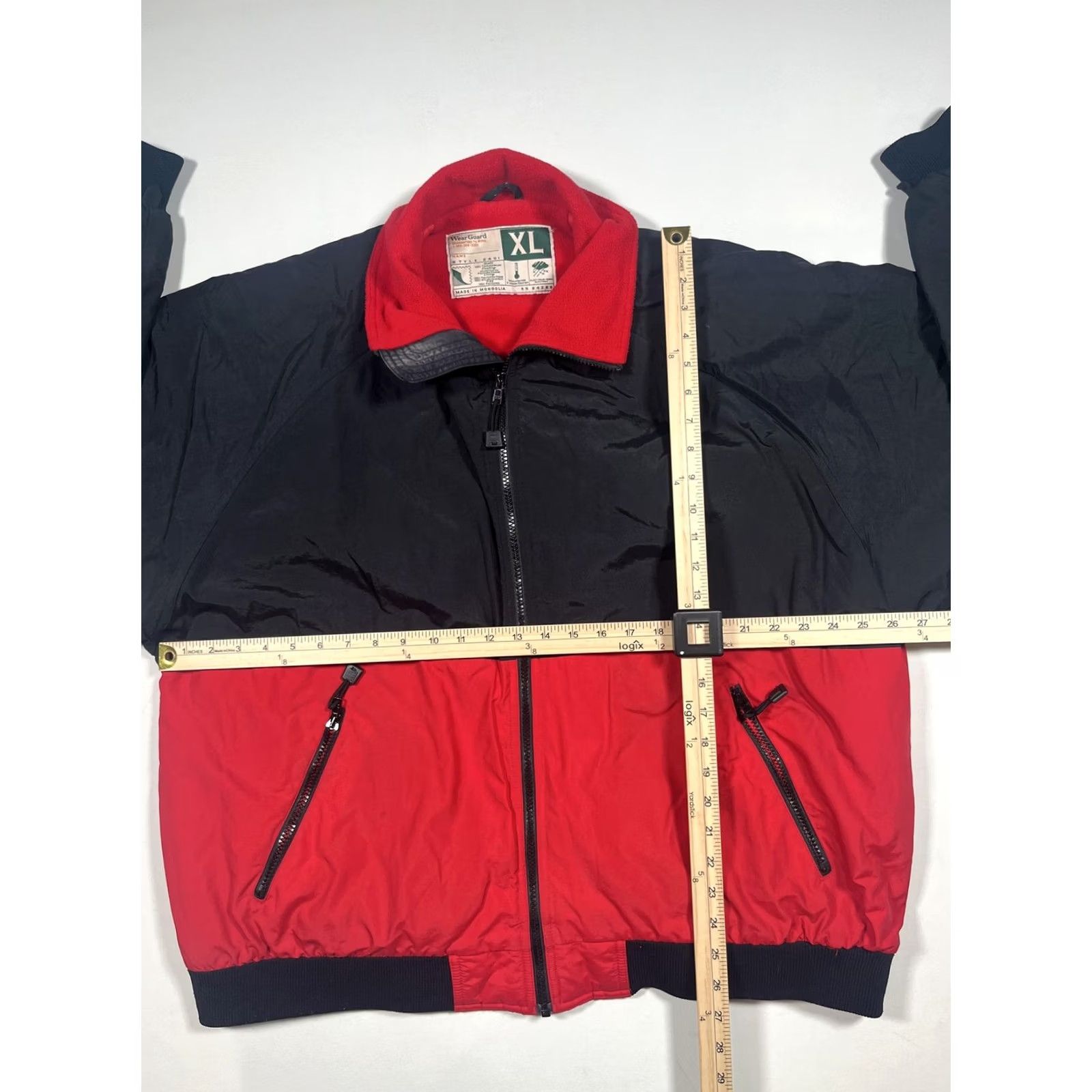 Vintage WearGuard Jacket Mens XL Red Black Nylon Fleece Lined Insulated Bomber Workwear Size US XL / EU 56 / 4 - 6 Thumbnail