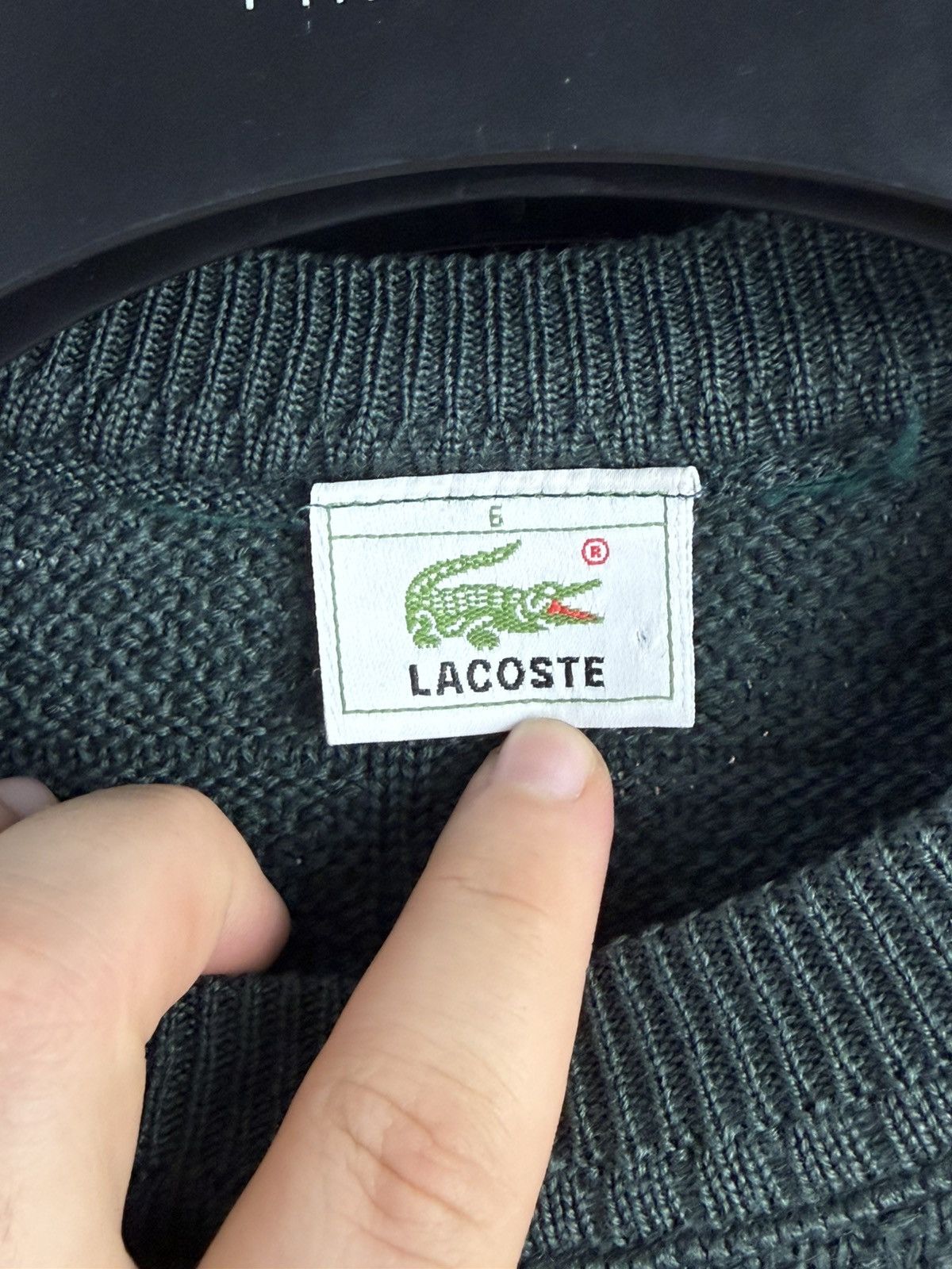 Lacoste Vintage Lacoste Wool Sweater Cable Knit Sweater Size: 6 Size US XL / EU 56 / 4 - 7 Thumbnail