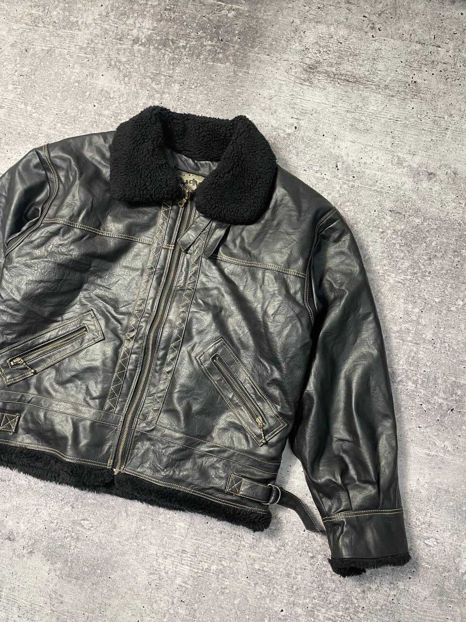 Vintage Vintage Crazy Metro Leather Shearling Shipskin Jacket Y2K Size US M / EU 48-50 / 2 - 3 Thumbnail