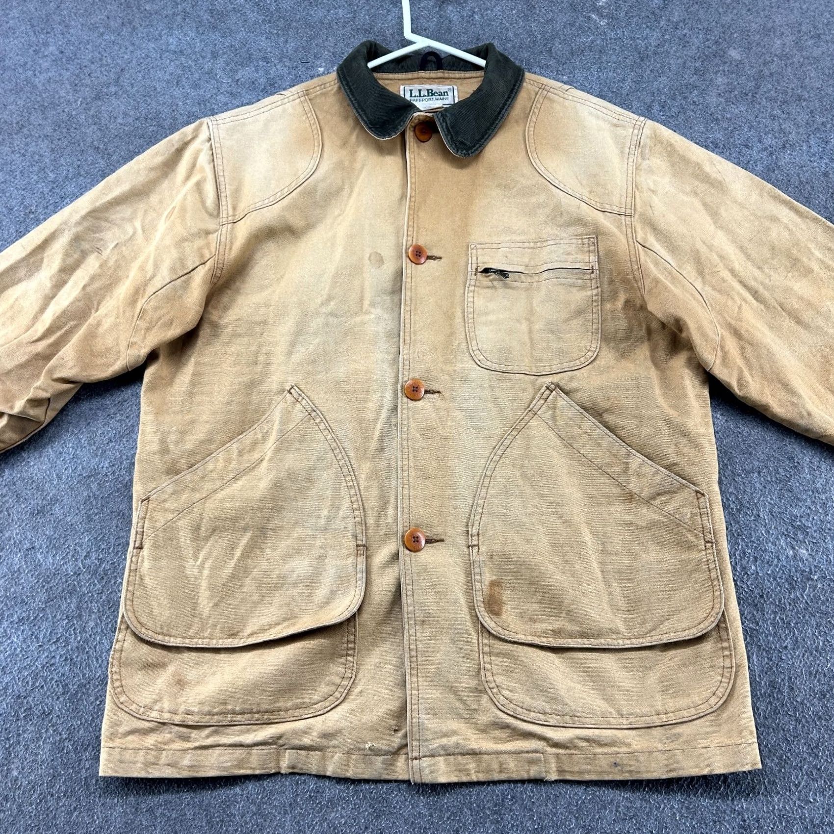 Vintage VINTAGE L.L. Bean Jacket Mens M Brown Canvas Cotton USA 70s 80s Chore Barn Coat Parka Size US M / EU 48-50 / 2 - 4 Thumbnail