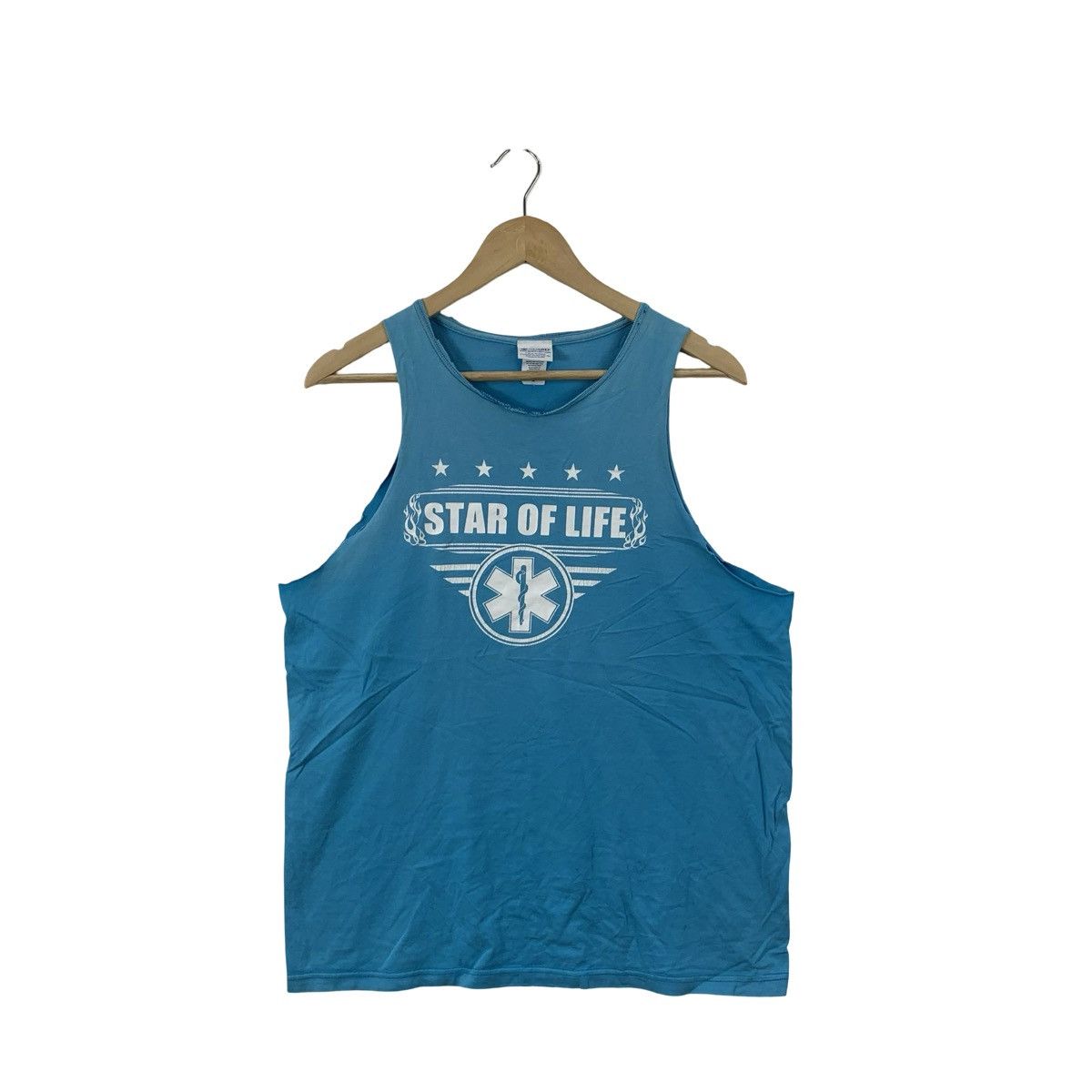 Vintage Vintage Star of Life EMS Graphic Tank Top Sleeveless Size US L / EU 52-54 / 3 - 3 Thumbnail