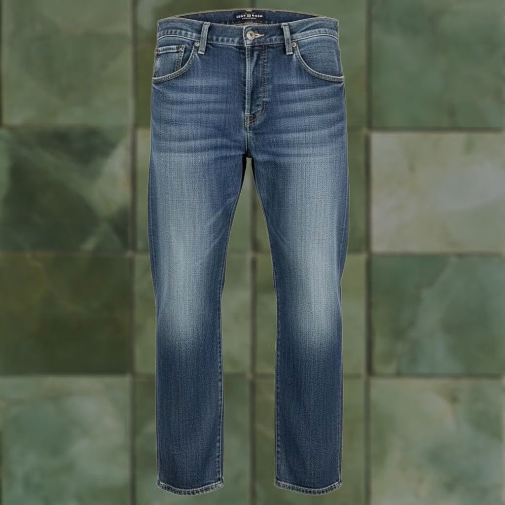 Lucky Brand Lucky Brand Jeans 221 Original Straight Jeans Mens 32x27 Blue Medium Wash Button Fly Regular Fit Logo Pockets Denim cotton 5-Pocket USA Vintage No Size US 32 / EU 48 - 1 Thumbnail