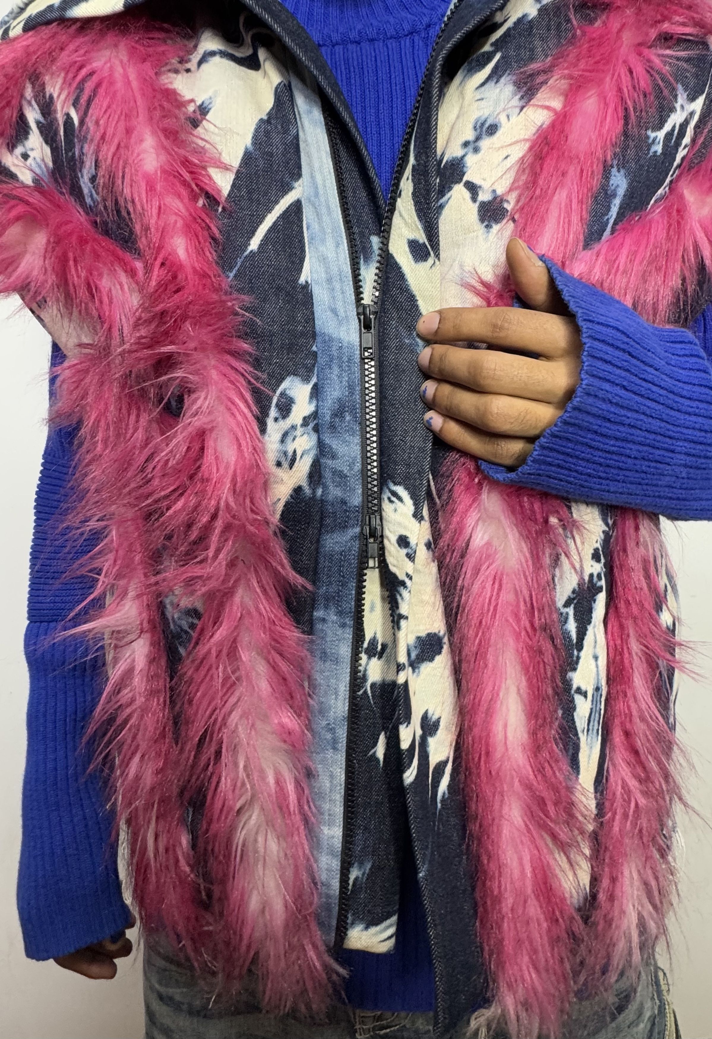 Other BNGLD | Furry Denim Puffer Vest [AW22] Size US L / EU 52-54 / 3 - 6 Thumbnail